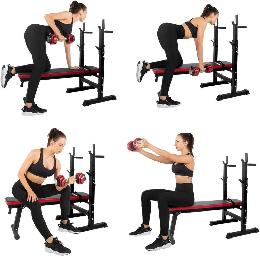Pooboo Banc de Musculation Pliable, Banc Incliné Réglable, Banc d' Entraînement de Force pour Tout le Corps Pooboo Banc de Musculation Pliable, Banc Incliné Réglable, Banc d' Entraînement de Force pour Tout le Corps