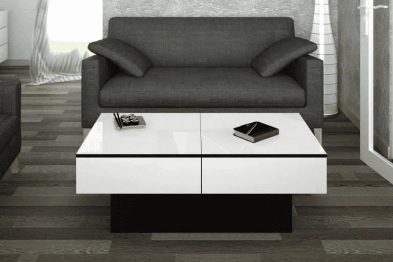 Meilleure table basse blanc laqué promotion